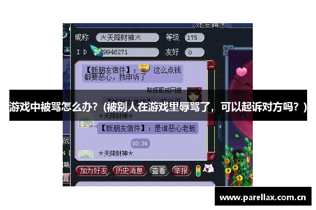 游戏中被骂怎么办？(被别人在游戏里辱骂了，可以起诉对方吗？)