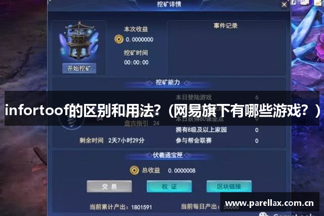 infortoof的区别和用法？(网易旗下有哪些游戏？)